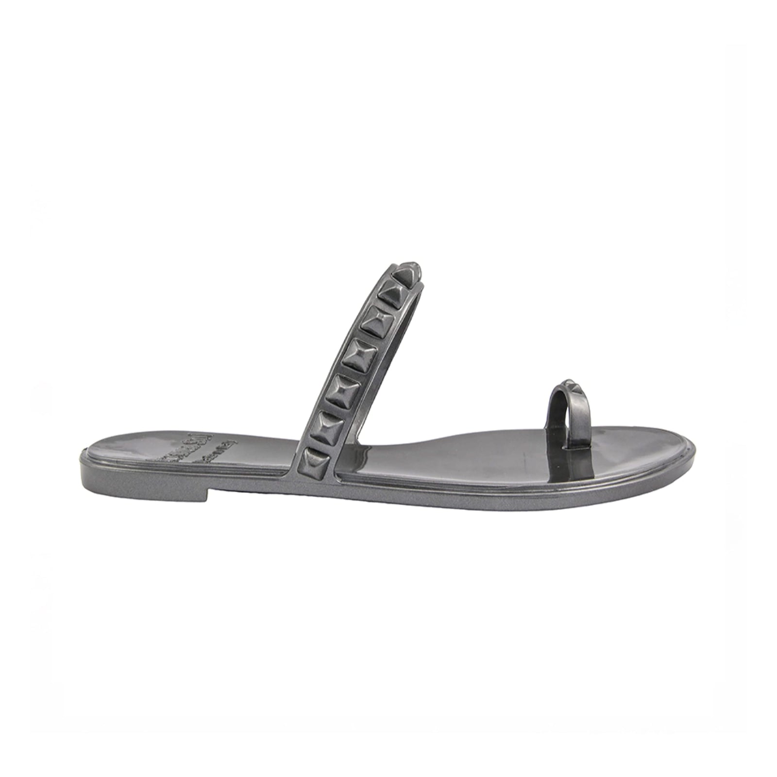 Maria Flat Jelly Sandals - Metallic Clearance