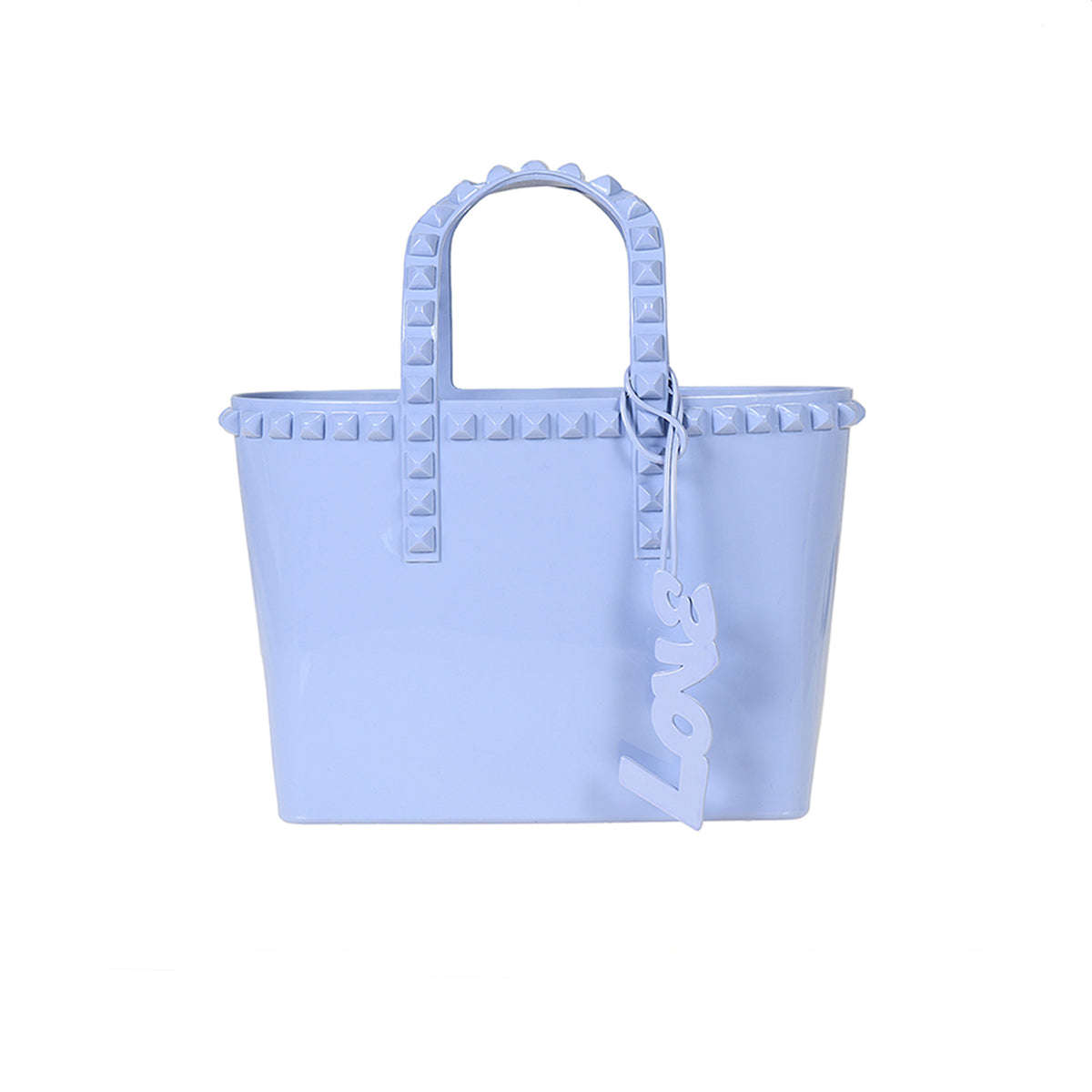 On sale with Carmen Sol micro mini jelly purse in color baby blue