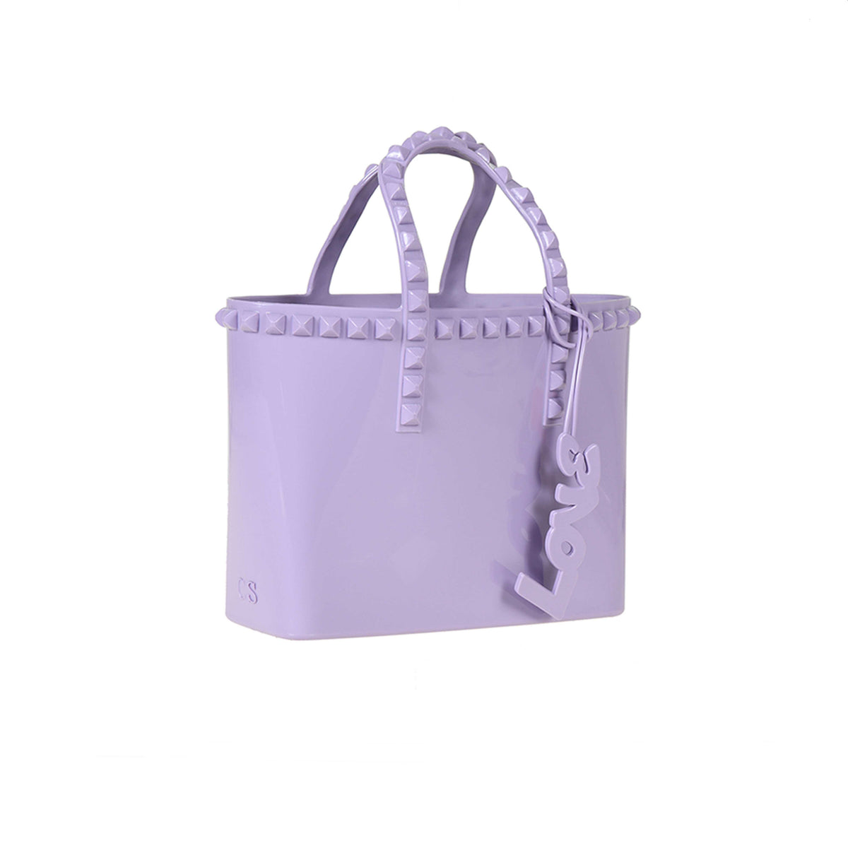 Micro mini jelly beach purse in color violet