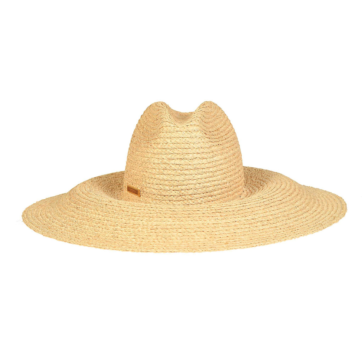 Oversized Carmen Sol Frances raffia bucket hat in color nude