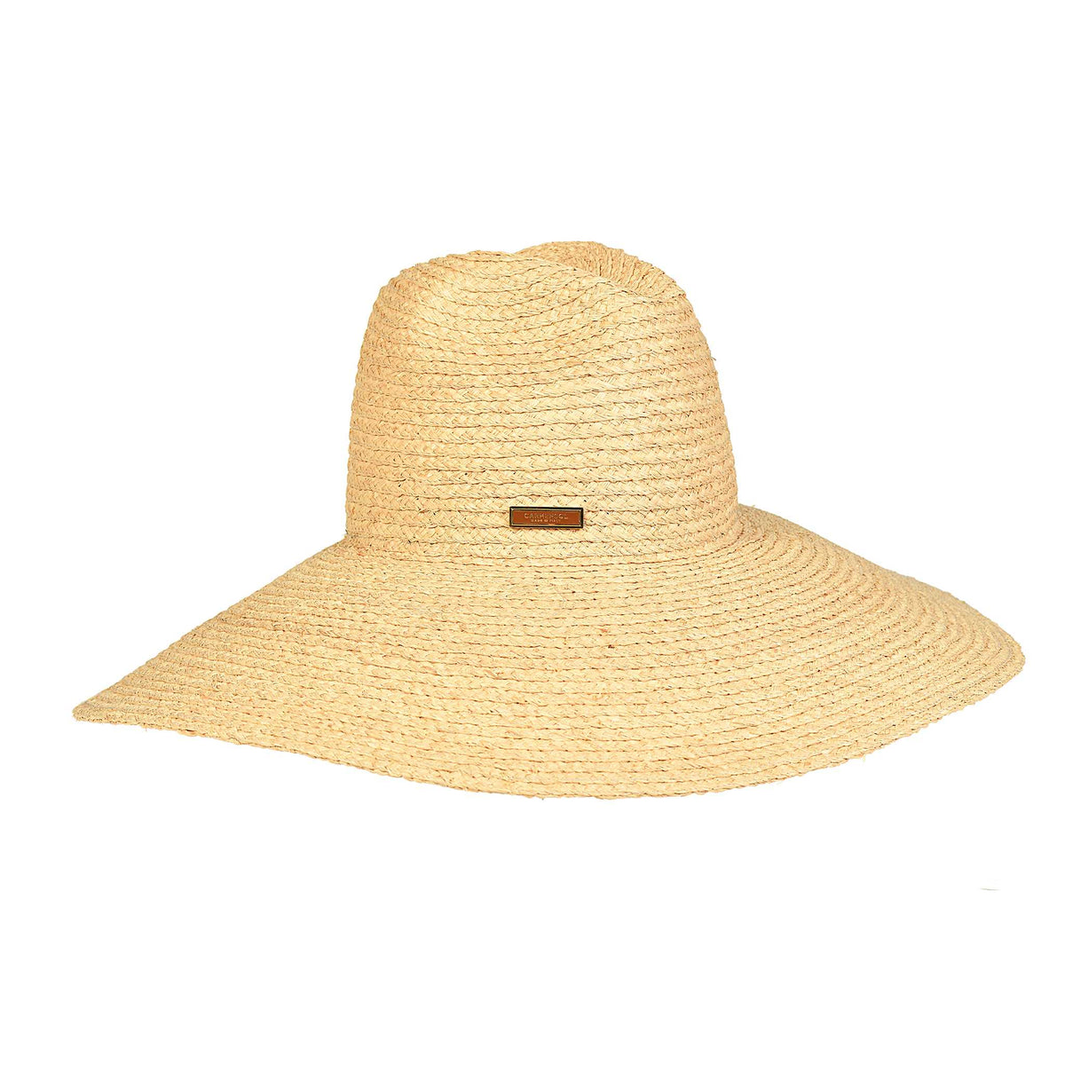 Oversized Carmen Sol Frances summer hat in color nude
