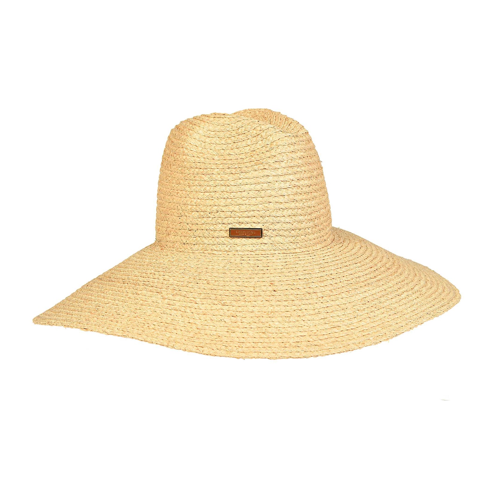 Oversized Carmen Sol Frances summer hat in color nude