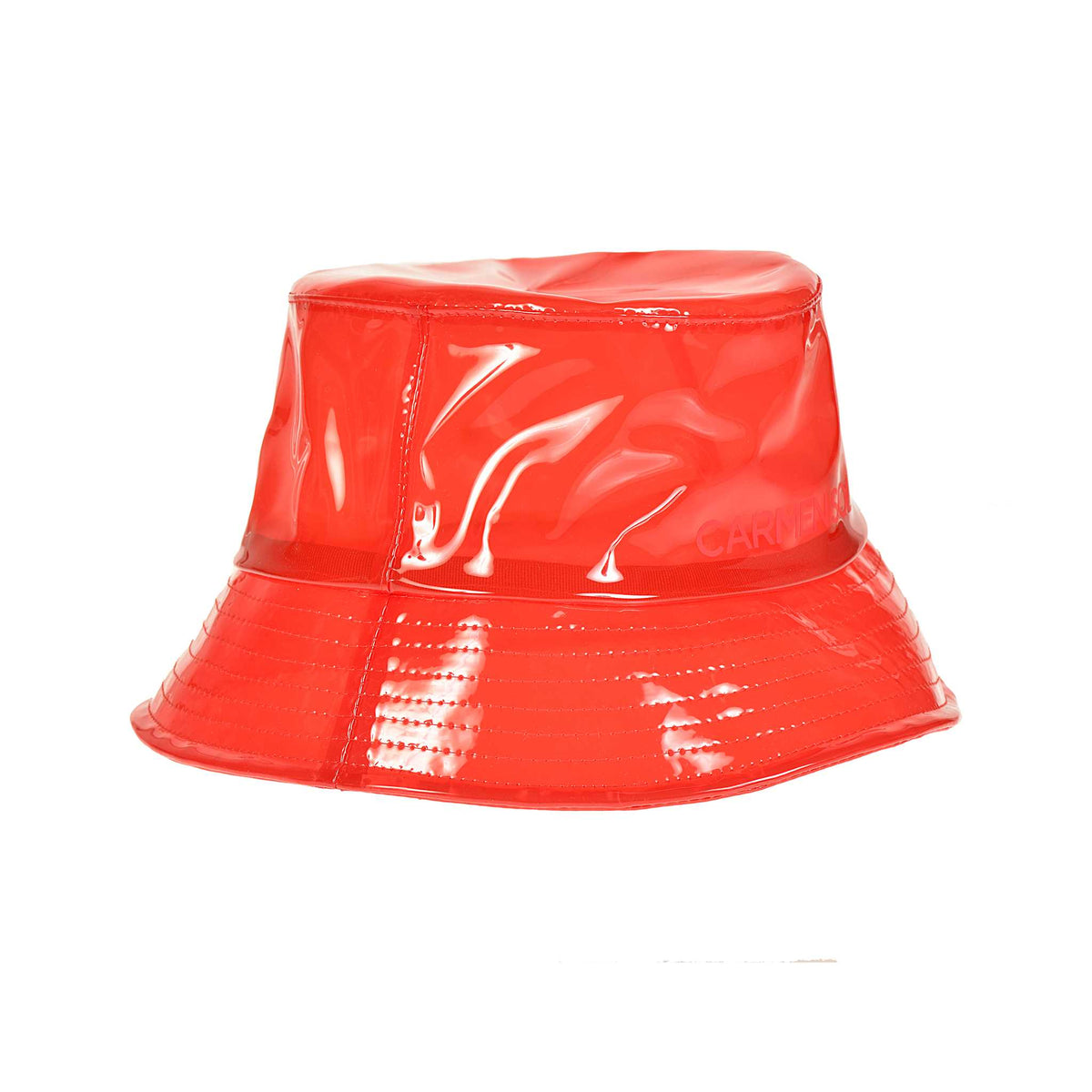 Sustainable red bucket hat from Carmen Sol