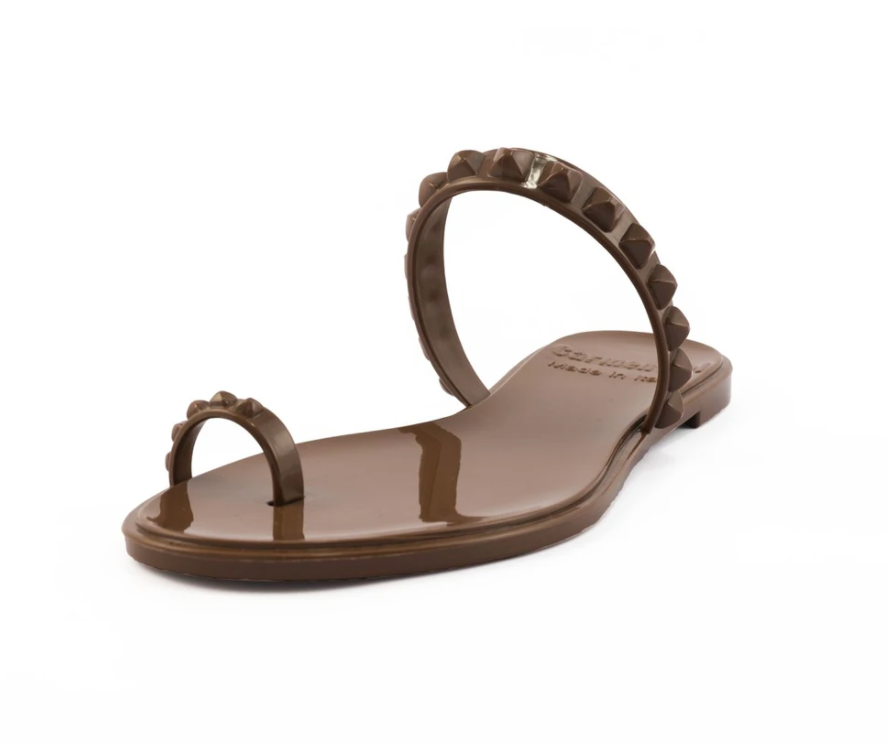 Maria brown platform flip flop for women on sale, beach slides