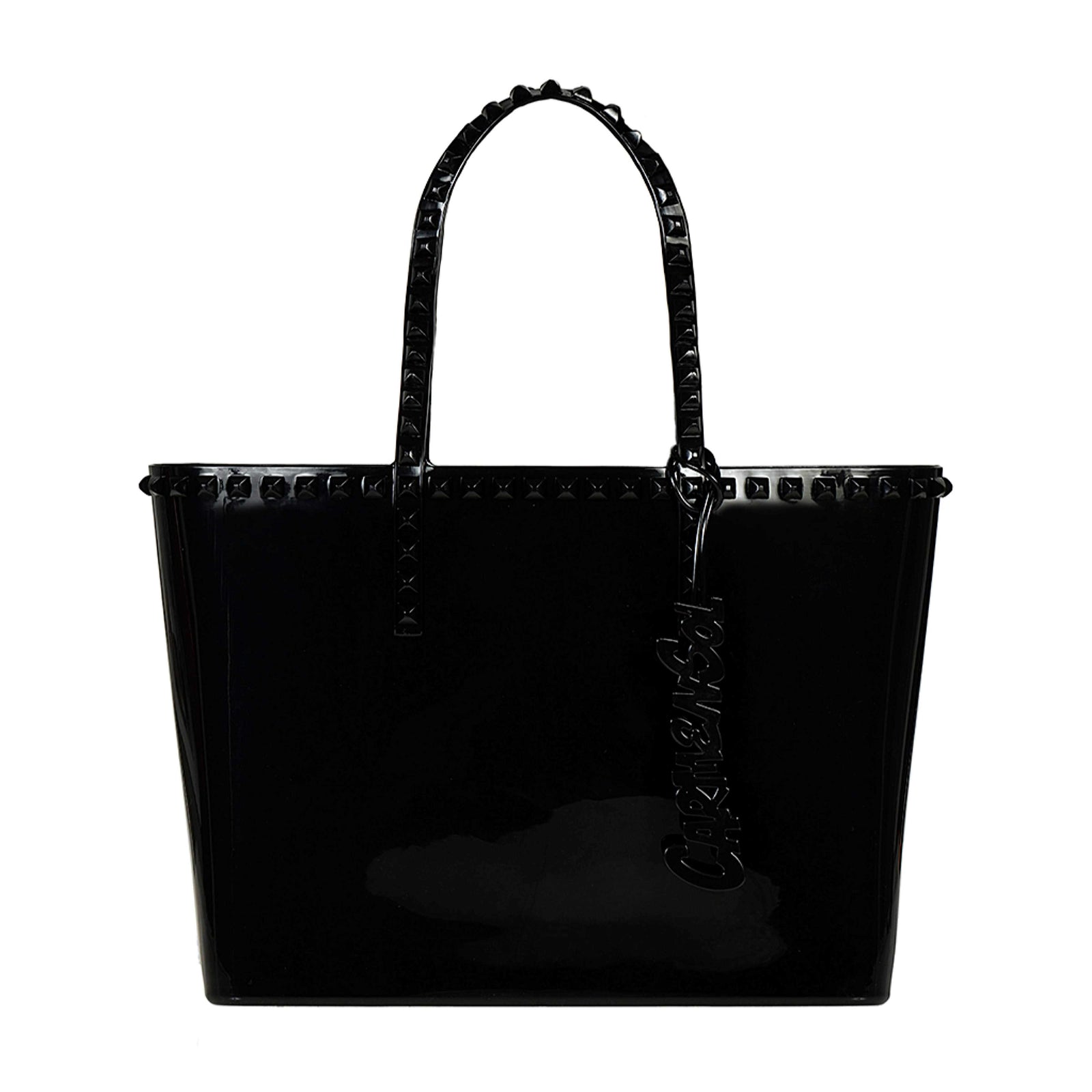 Black Seba studded jelly handbag from Carmen Sol
