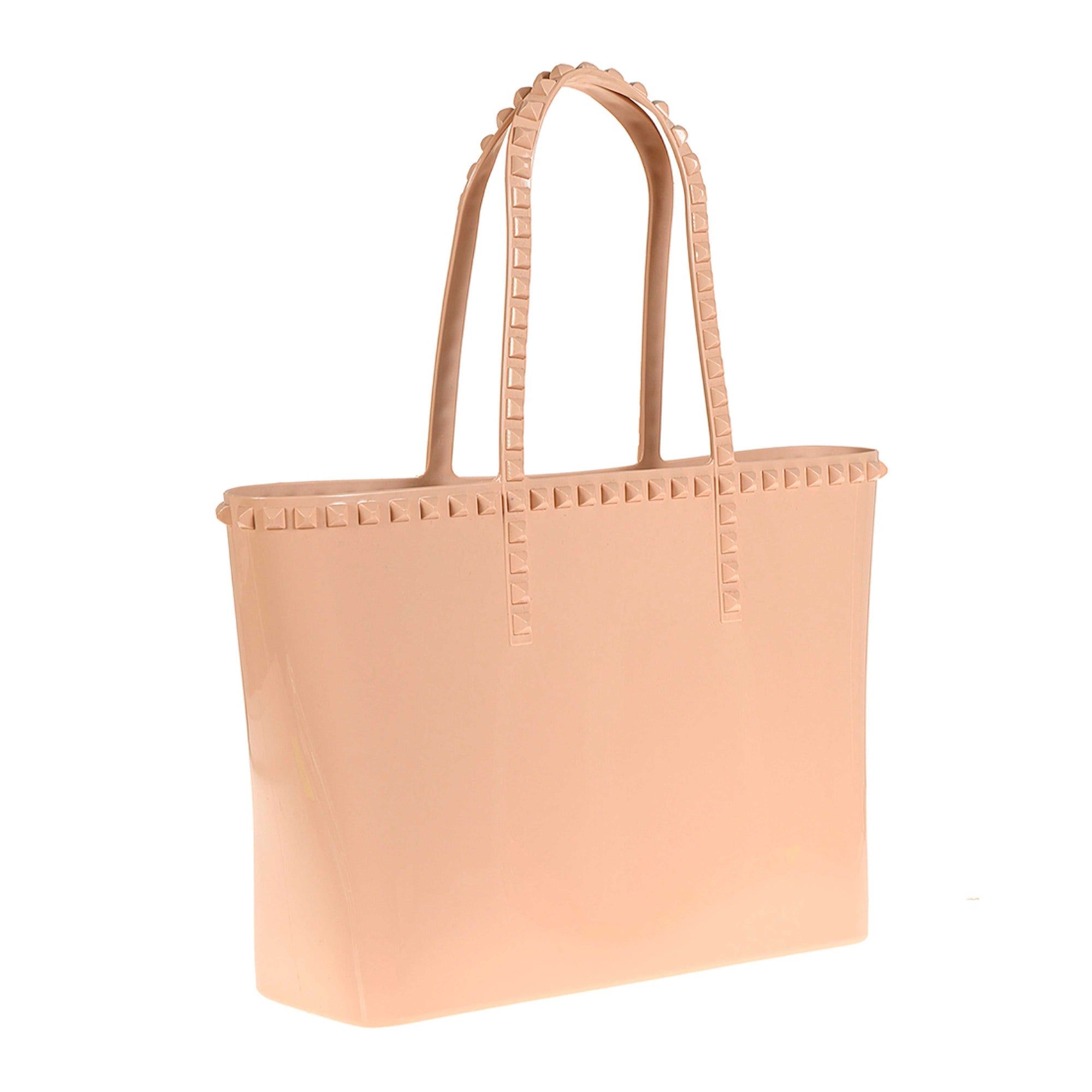 Blush Seba studded big purse from Carmen Sol