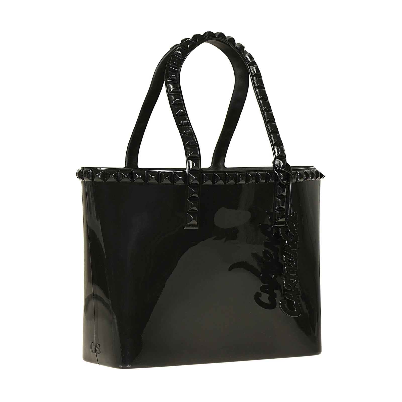 Black jumbo studded jelly bags from Carmen Sol