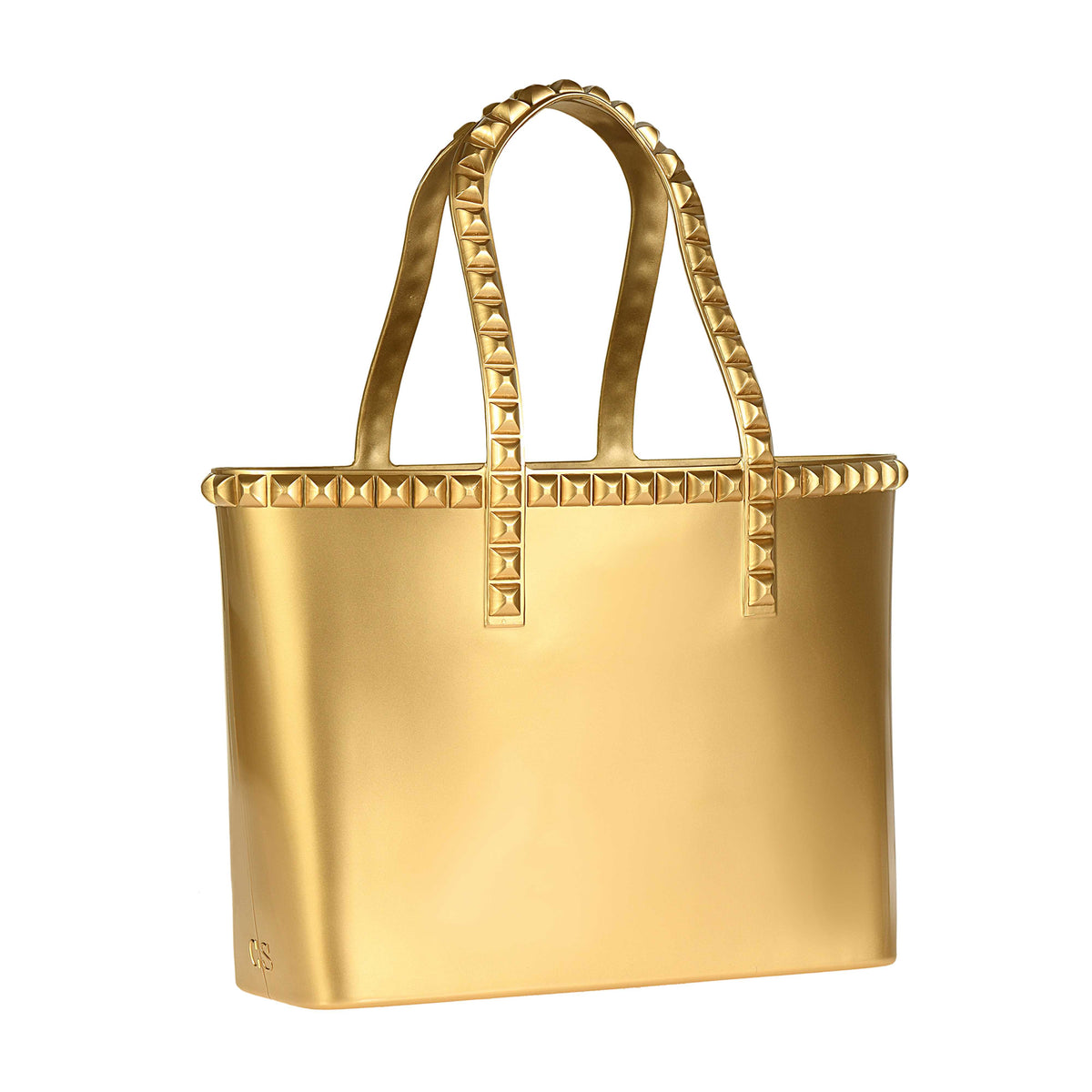 Seba gold jumbo studded jelly purse