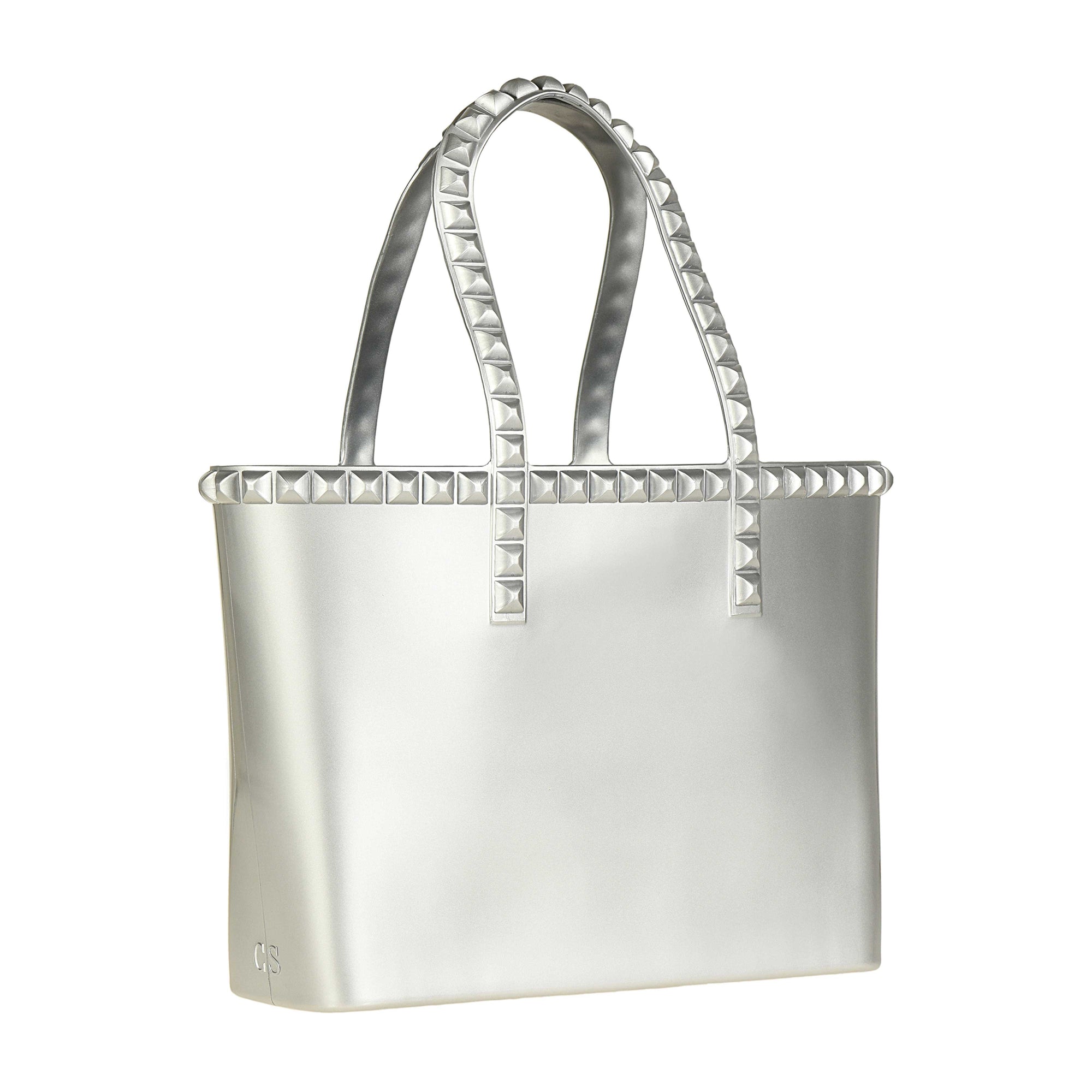 Seba jumbo studs Carmen Sol jelly bags in color silver