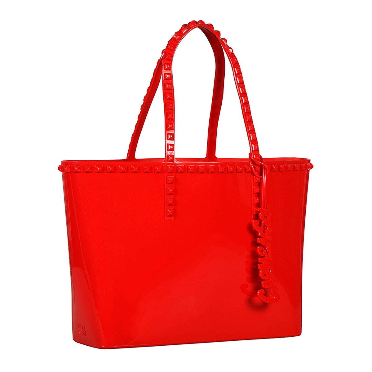 Rose scented Carmen Sol beach purse in color red