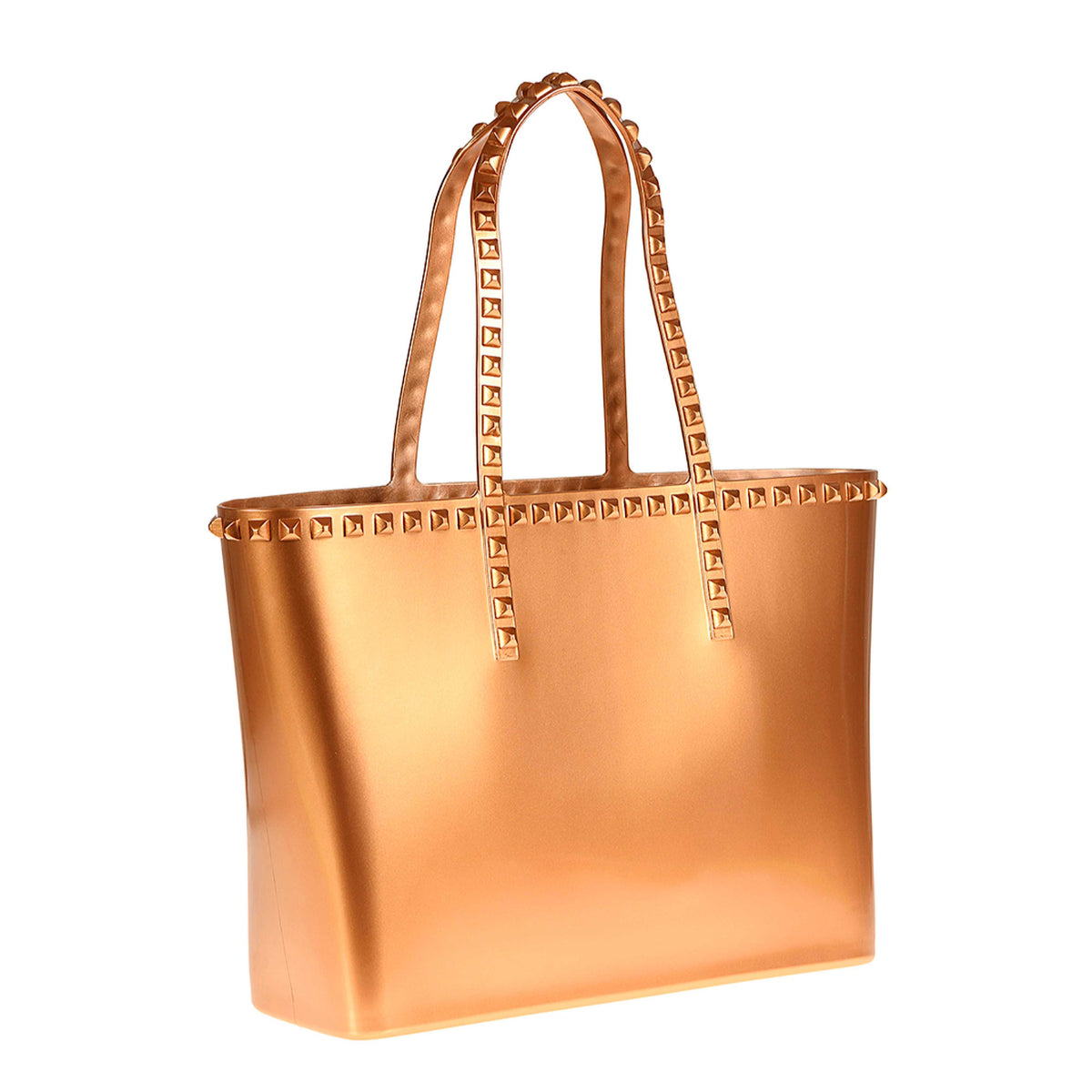 Rose gold Seba metallic beach bags for women