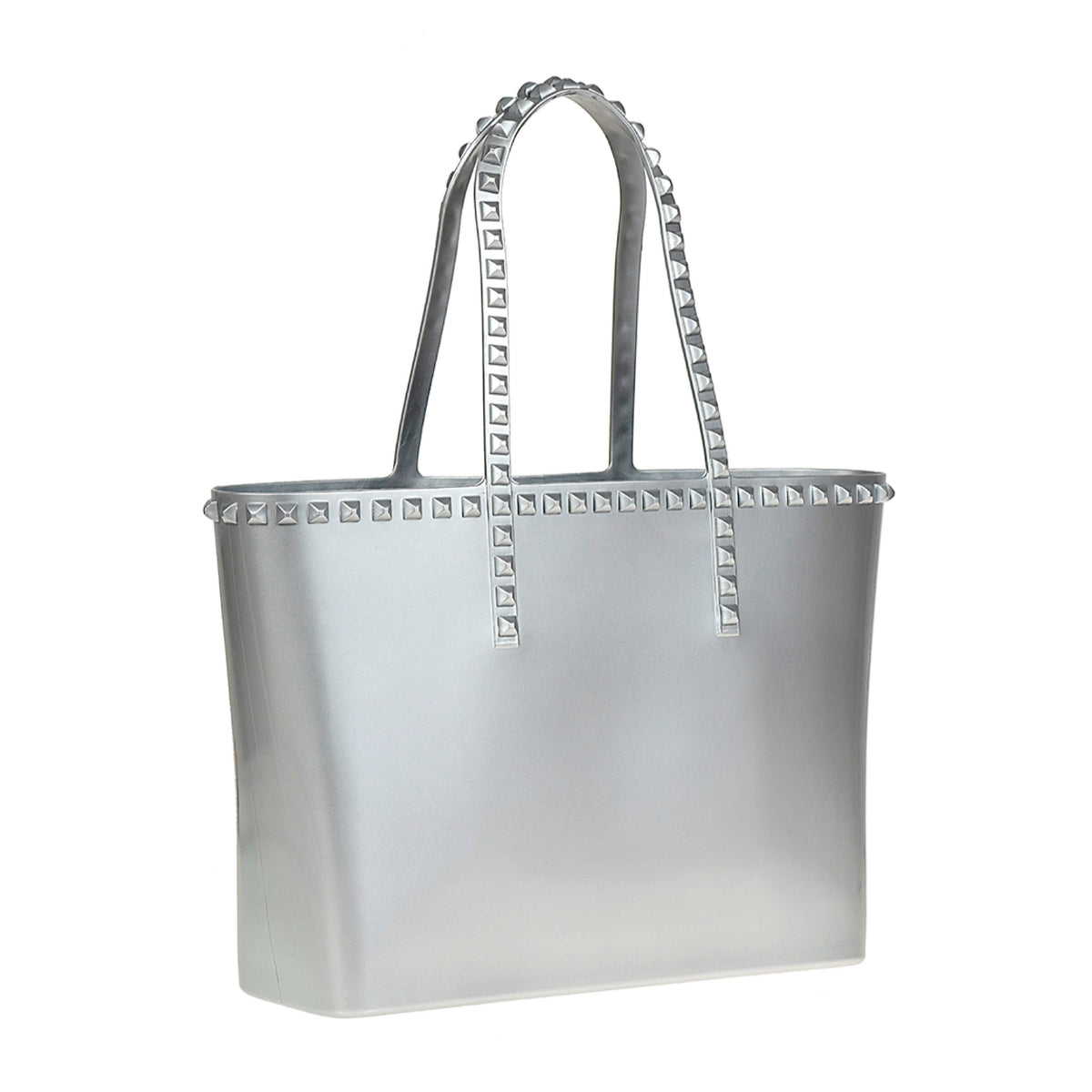 Seba mid metallic big purses in color silver