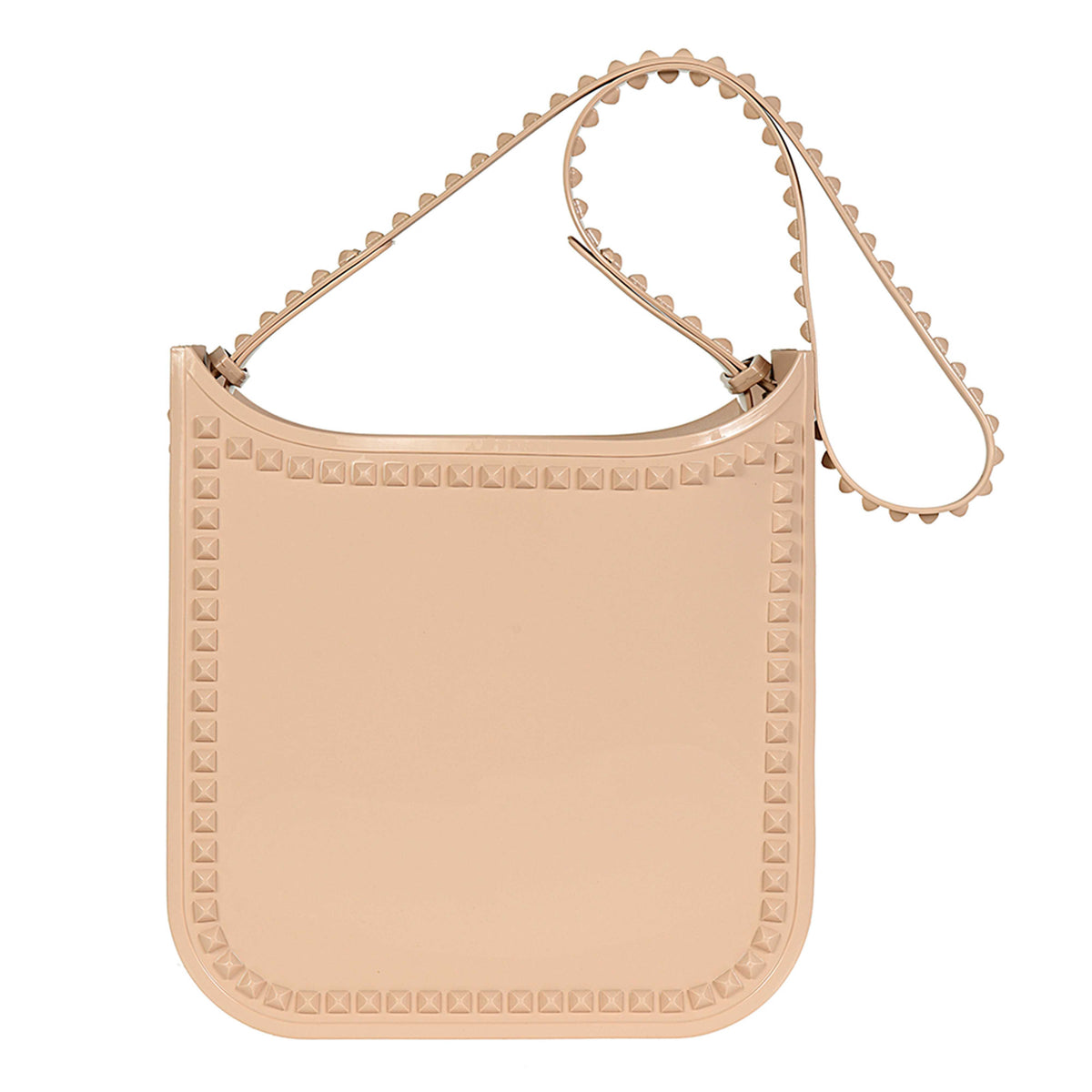 jelly handbag in blush from Carmen Sol with studs
