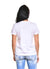 Back view of Carmen Sol short sleeve round neck tee shirts for women in color white