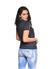 Carmen Sol round neck tee shirts for women which are short sleeve in color mid night blue 