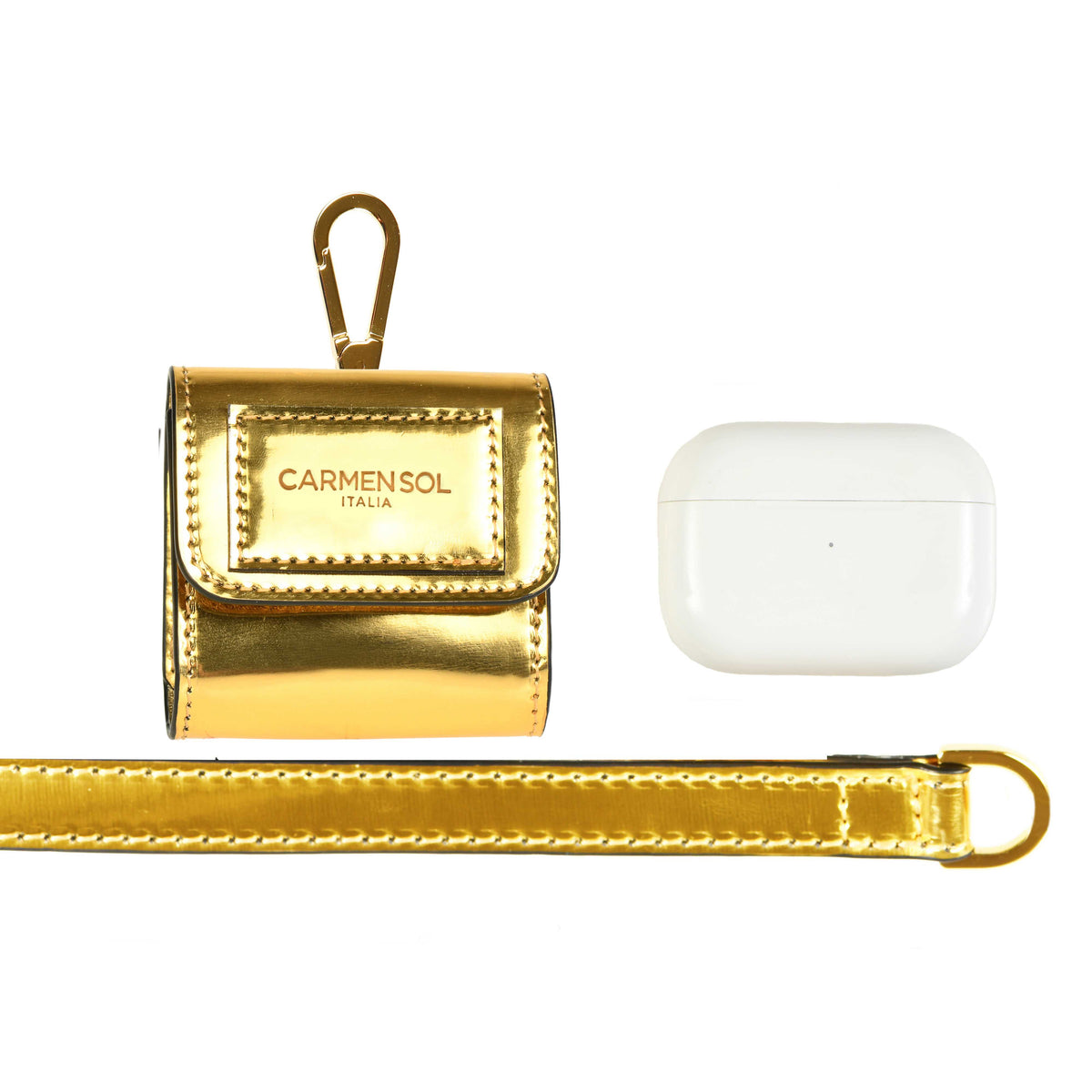 Tommy Carmen Sol airpod case in color gold