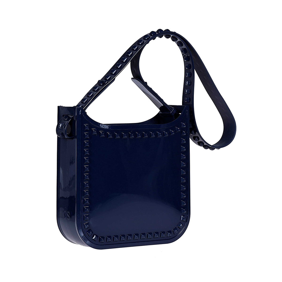 Carmen Sol Toni studded beach bags for women in color navy blue