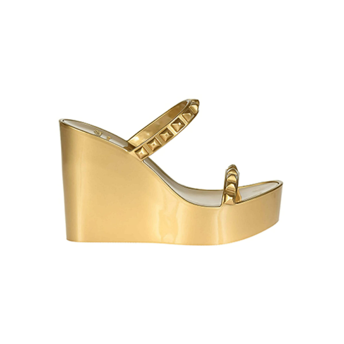 Carmen Sol gold wedding heels,  gold platform heels