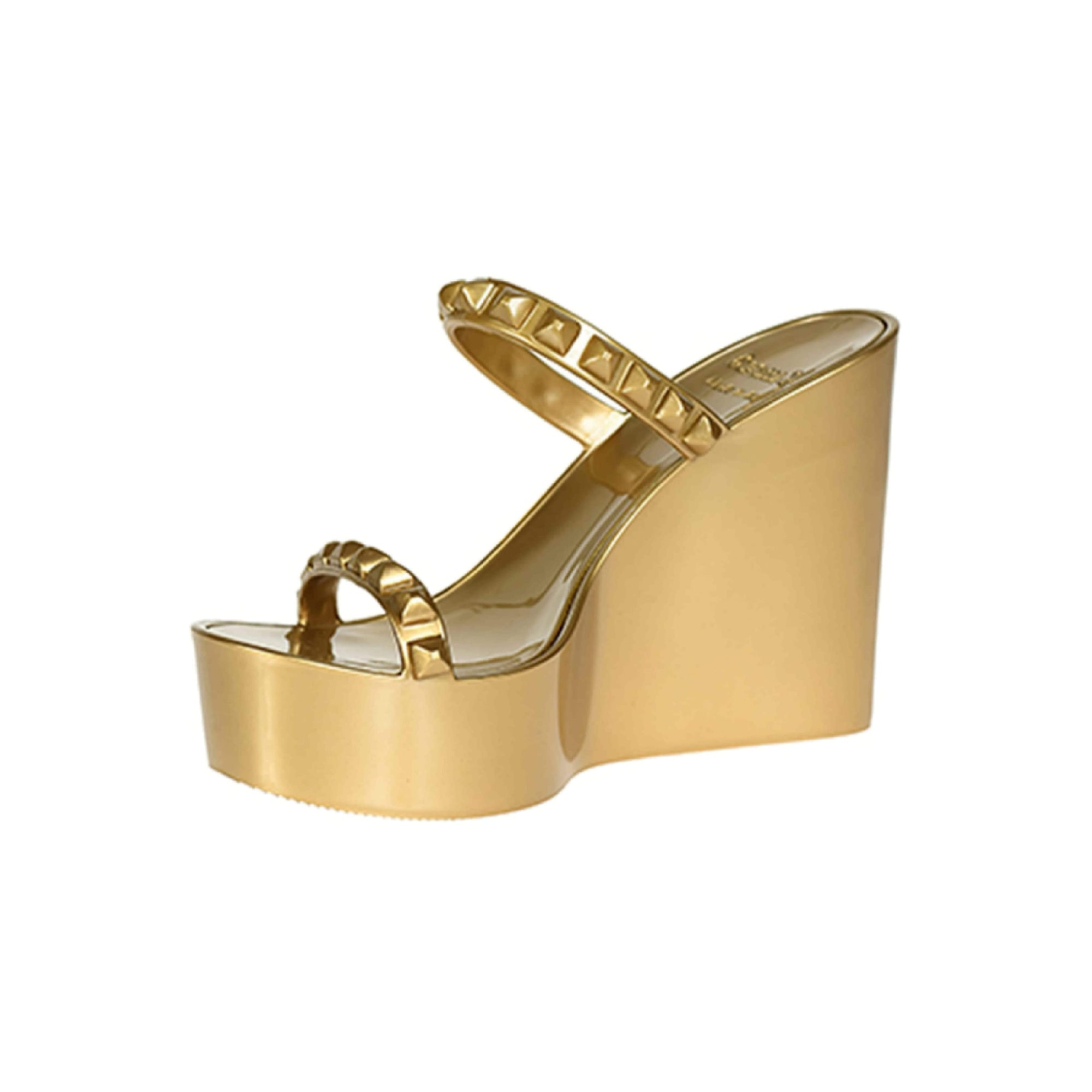 Gold Heels, Carmen Sol high heels jelly wedge sandals