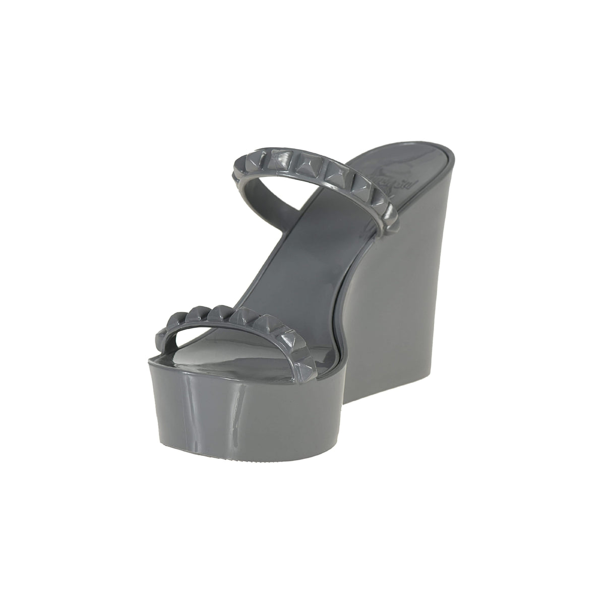 Recyclable Carmen Sol jelly heels in color grey on sale
