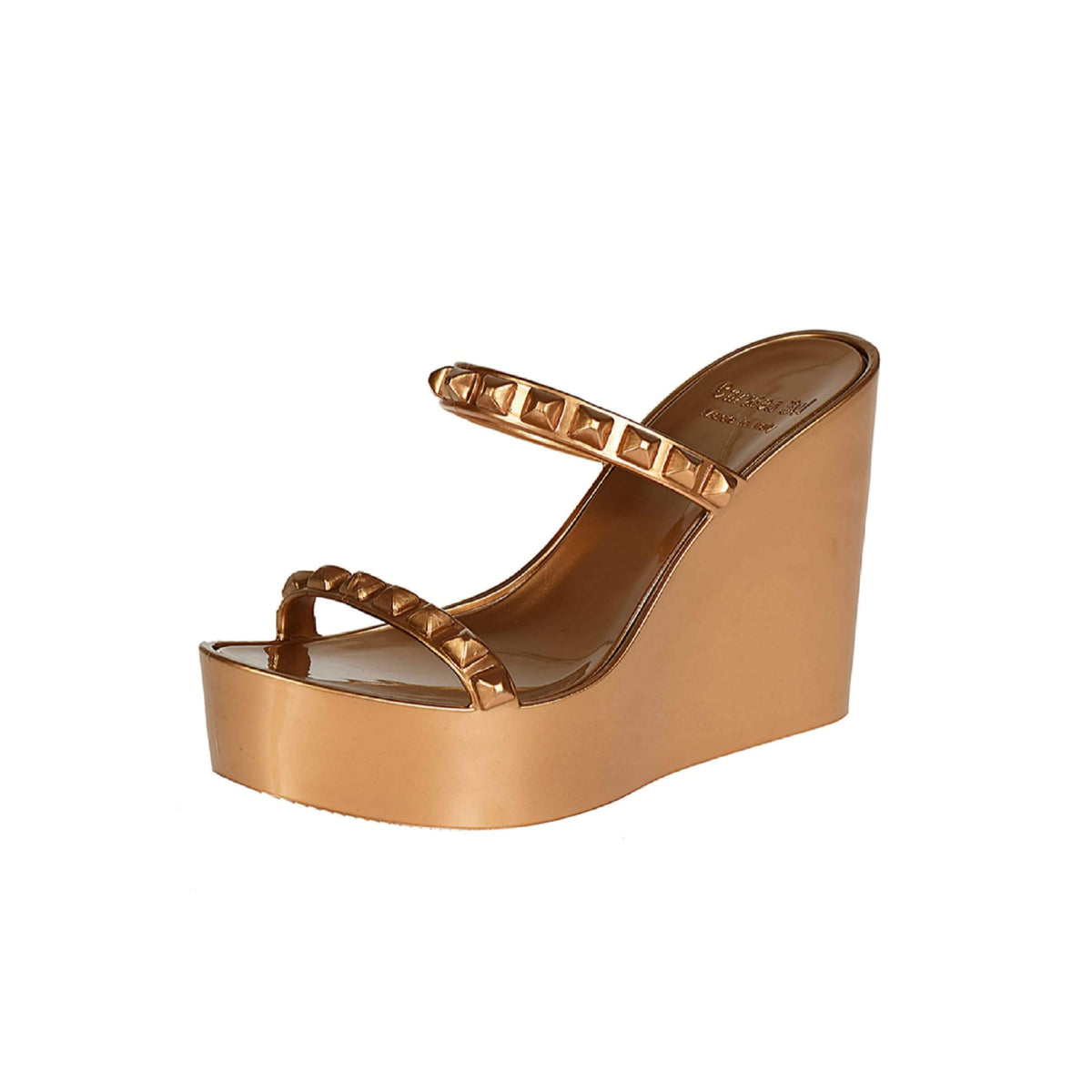 Rose gold Carmen Sol jelly designer heels, womens shoes