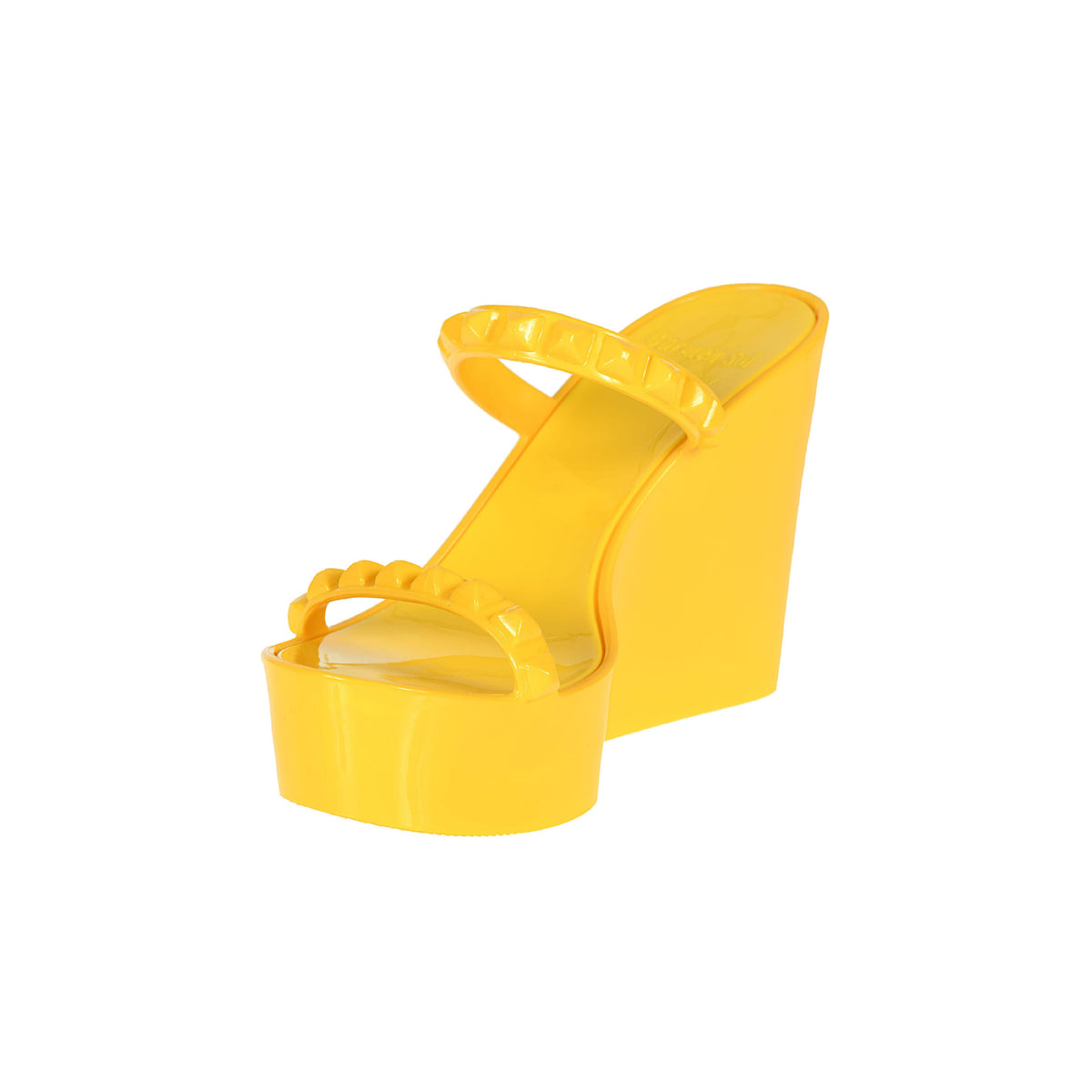 Carmen Sol jelly heels in color yellow on sale