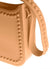 Closer view of studded Toni jelly bags in color nude