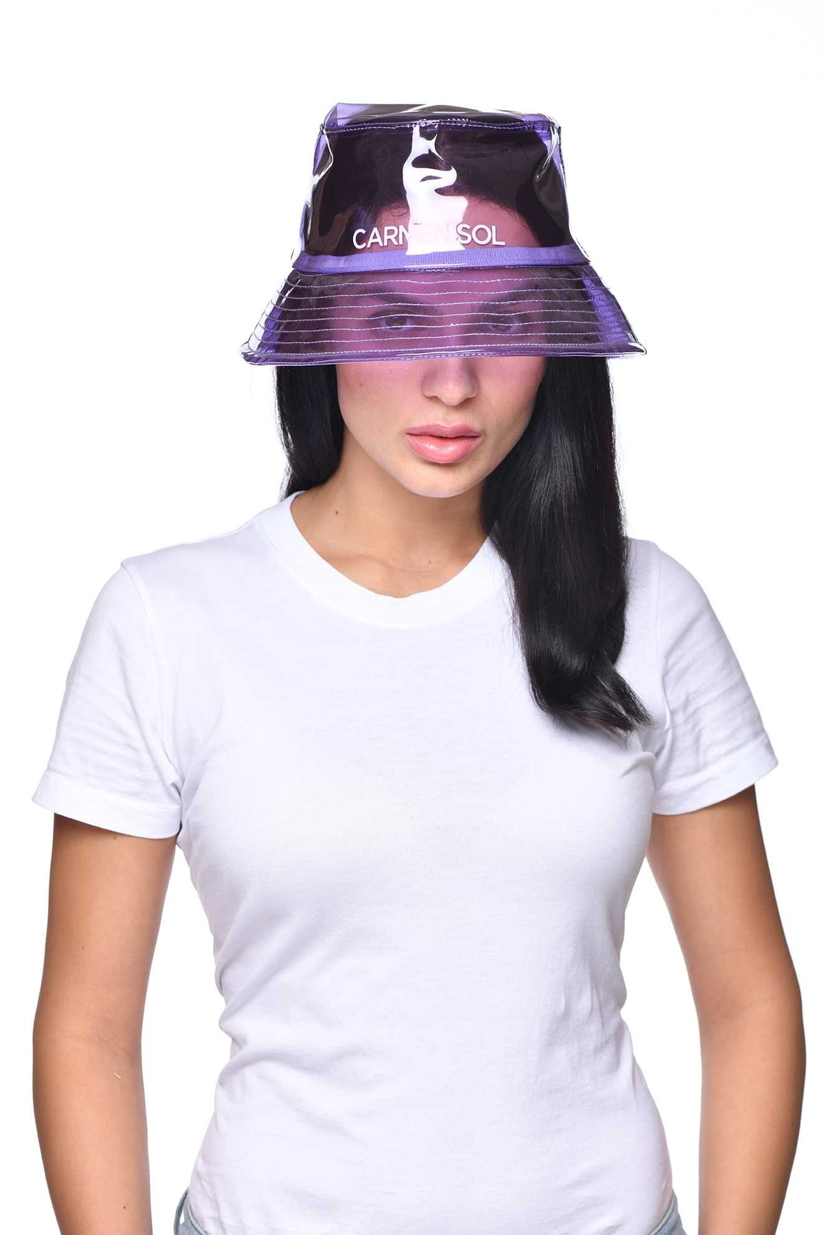 Raquel jelly bucket hat womens in color violet from Carmen Sol