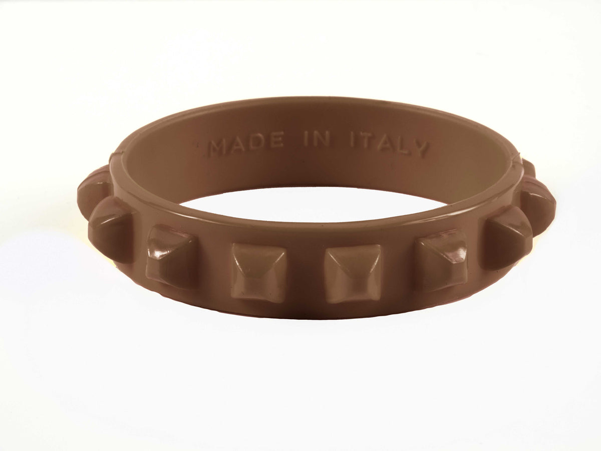 Made in Italy recyclable jelly bracelets in color brown
