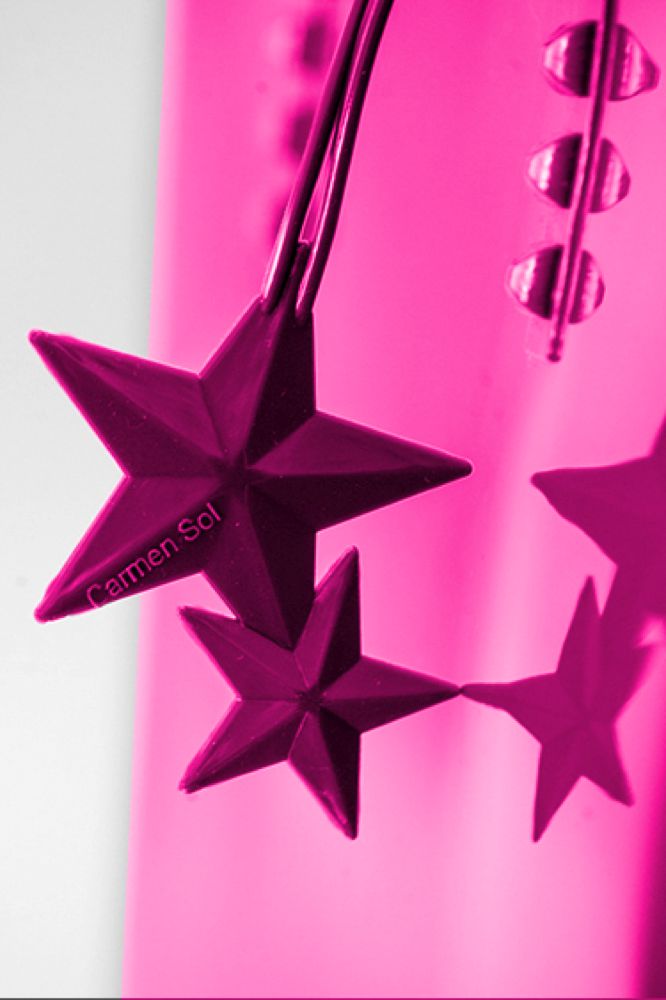 Fuschia Stella Jelly Bag Charms star vegan falling star from Carmen Sol