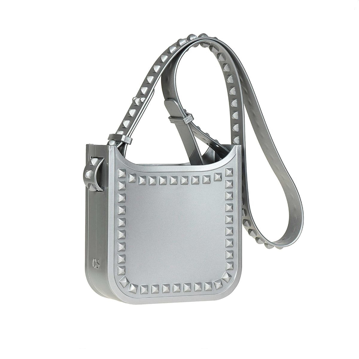 Silver Lisa small jelly crossbody bag with adjustable straps on sale