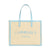 Recyclable large womens tote bags in color baby blue