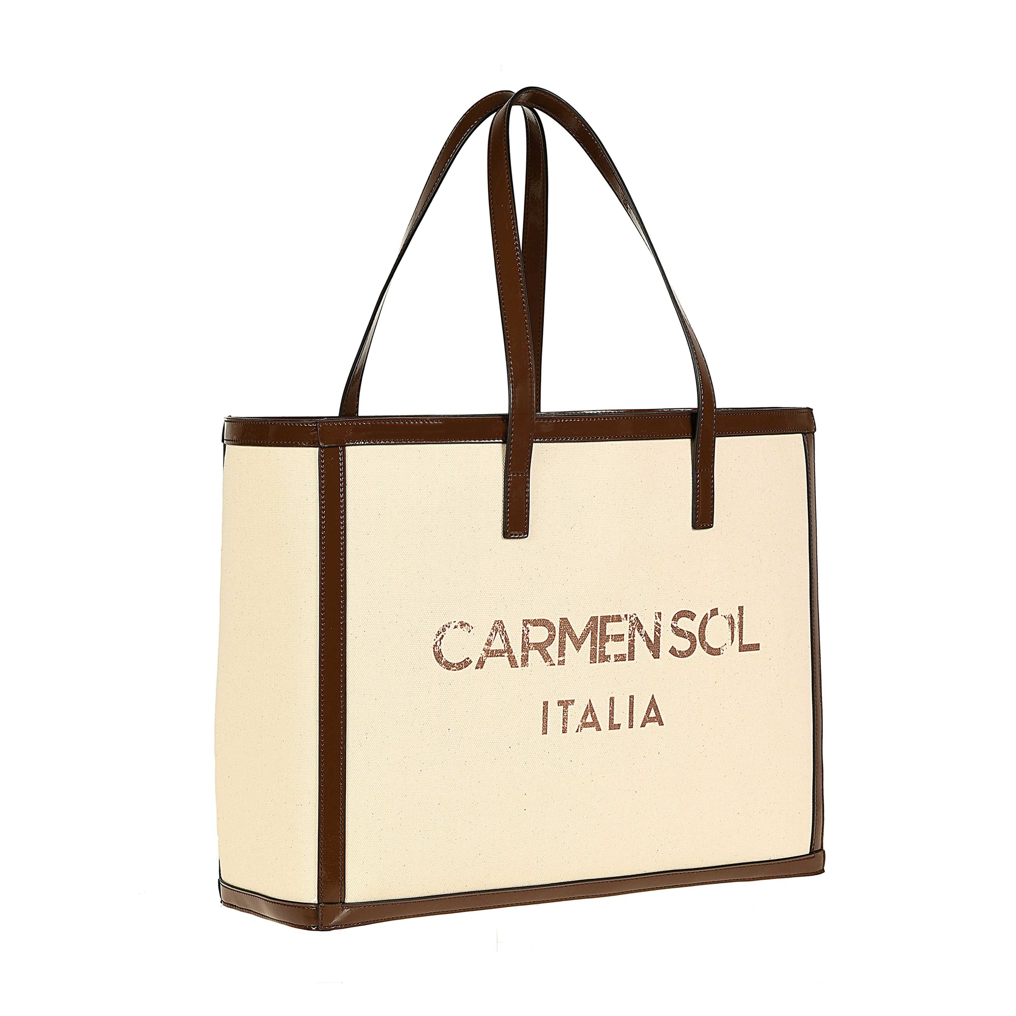 Carmen Sol Roma large tote in color brown