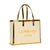 Sustainable Carmen Sol large womens tote bags in color gold