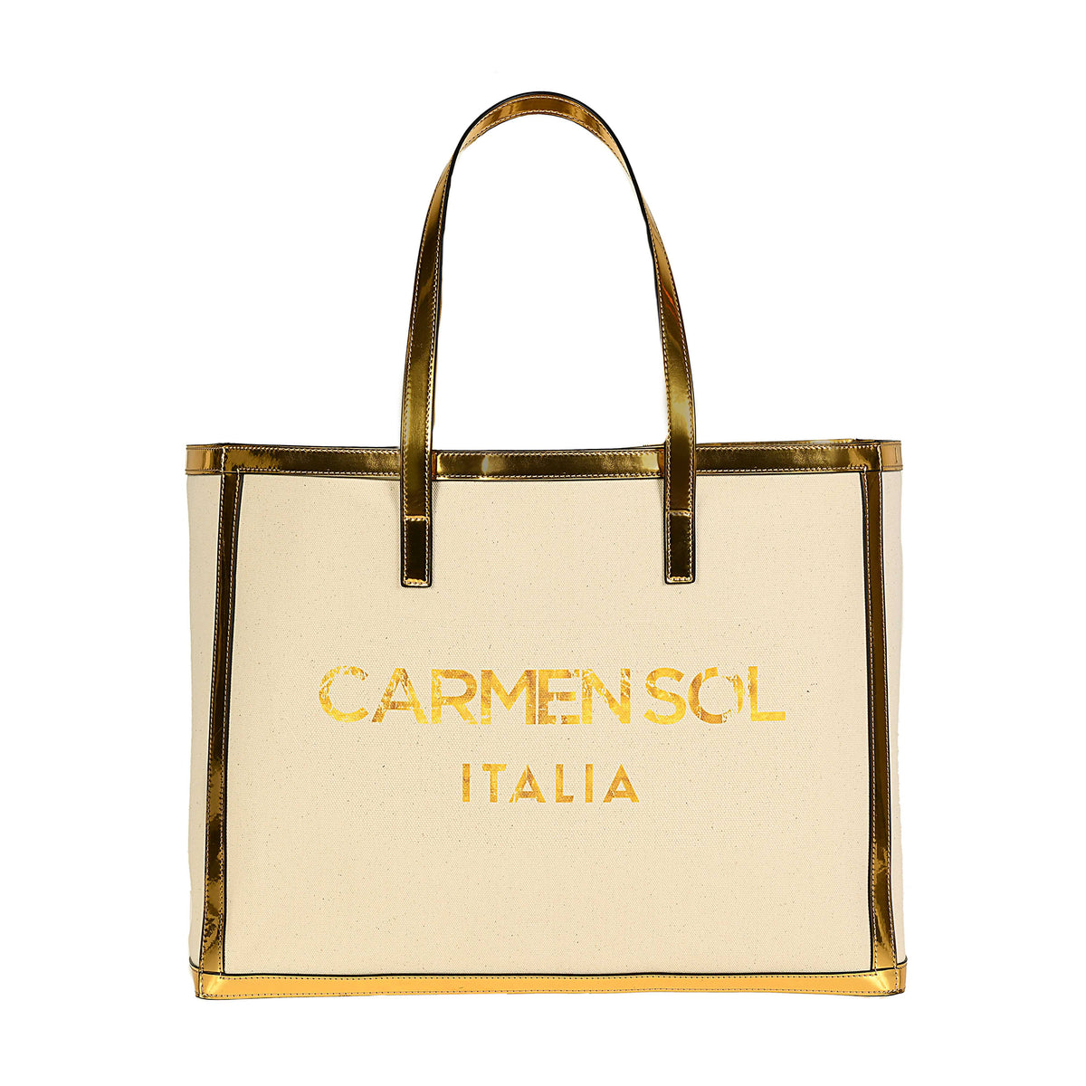 Roma large tote bags in color gold from Carmen Sol