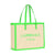 Roma large tote bags for women in color neon green