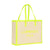 Carmen Sol neon yellow large tote bags made from vegan canvas