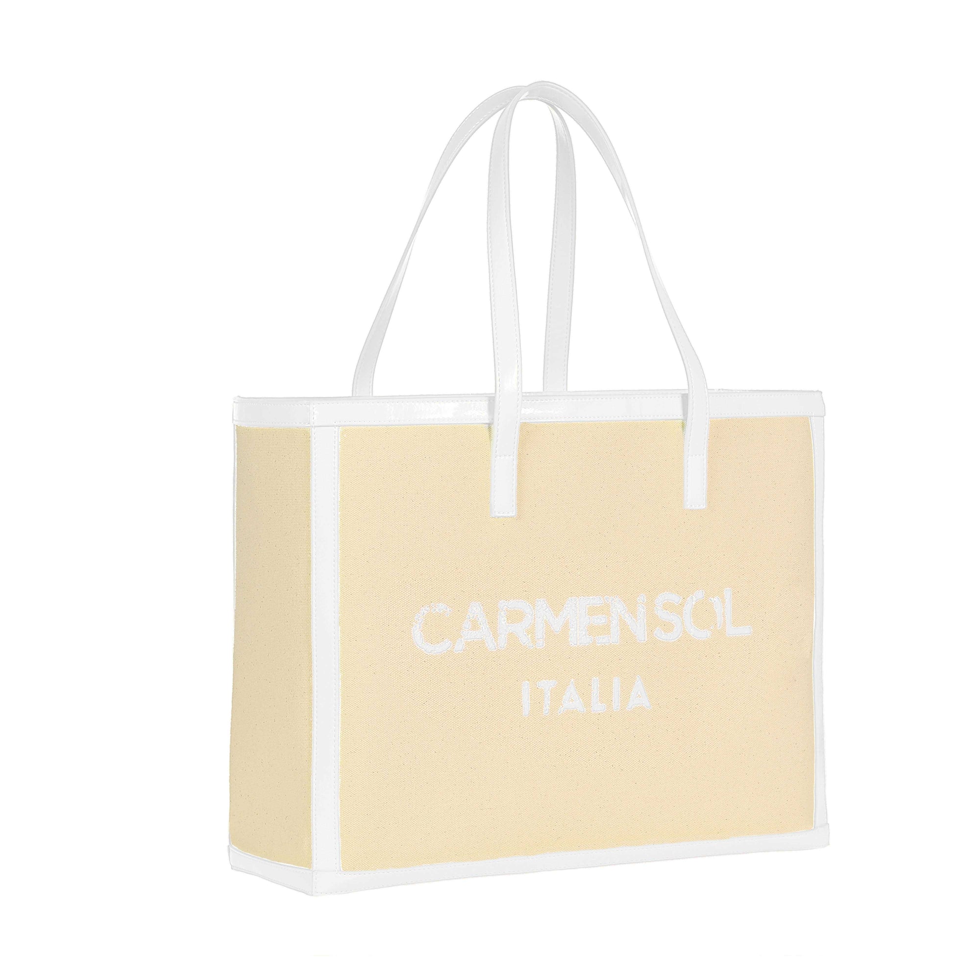 White Carmen Sol large womens tote bags perfect for any outfit