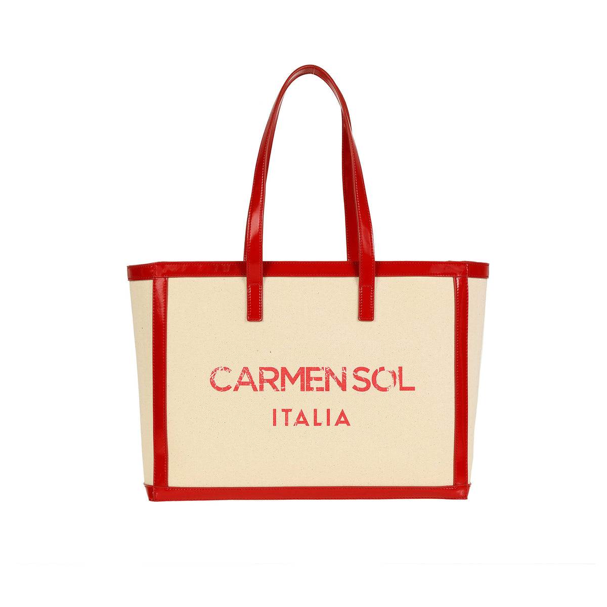 Capri canvas purse in color red from Carmen Sol