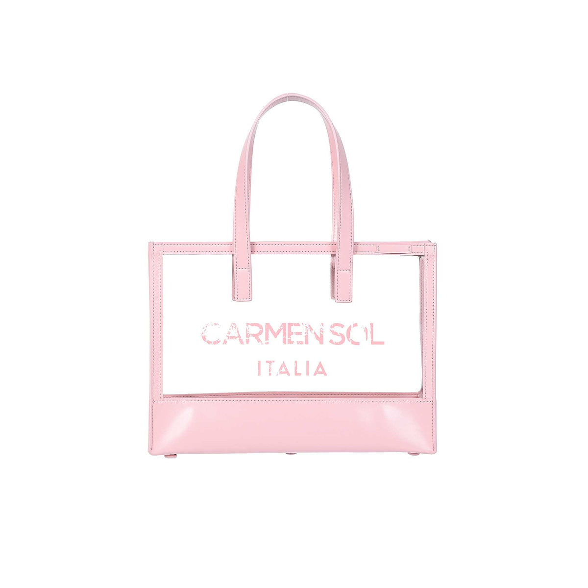 Baby pink Venezia Carmen Sol clear beach bags for women