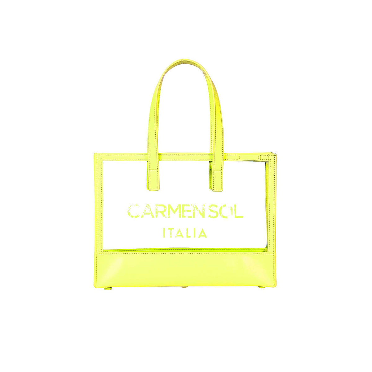 Venezia mini beach bags for women in color neon yellow
