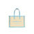 Carmen Sol mini canvas beach purse in color baby blue