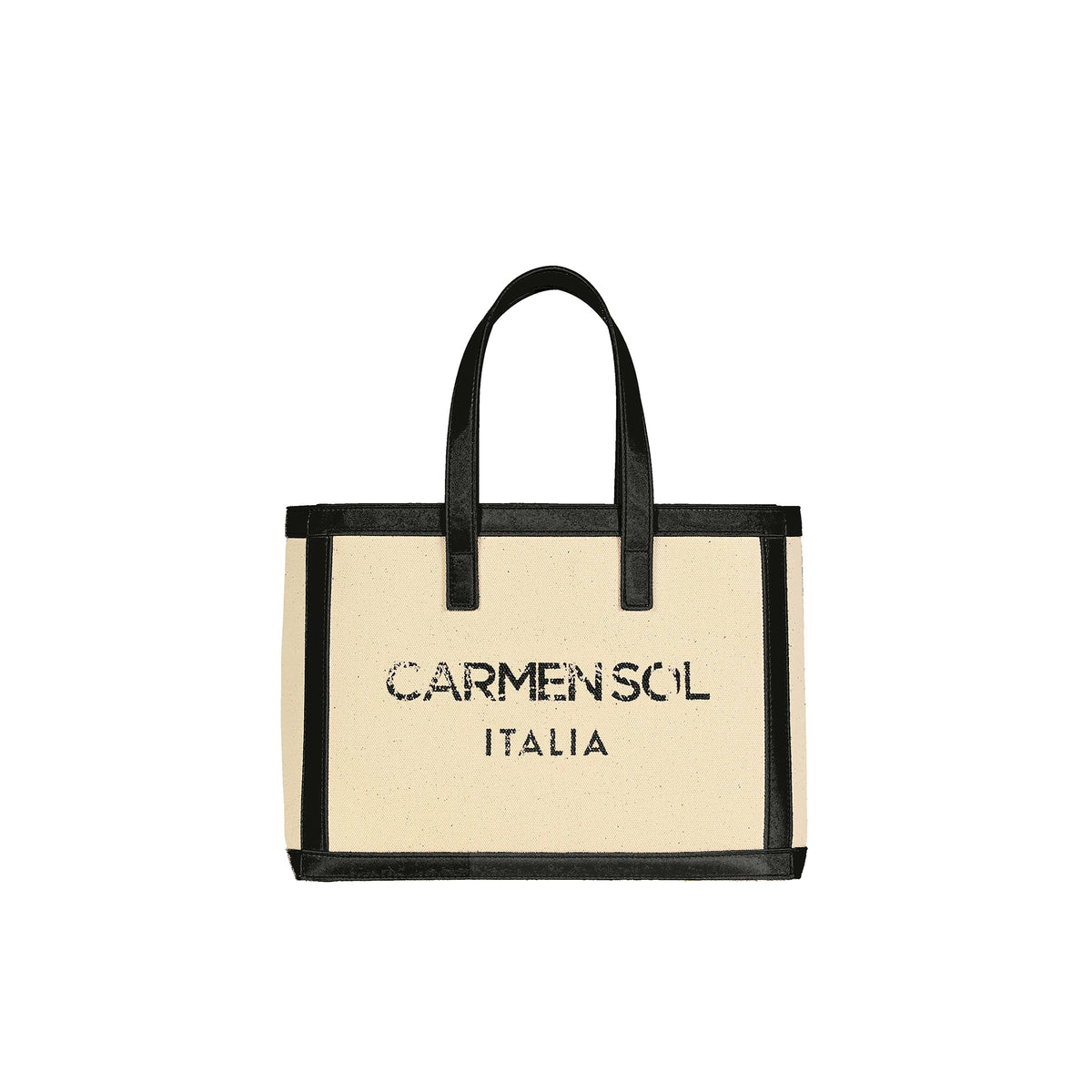 Black mini canvas beach purse from Carmen Sol