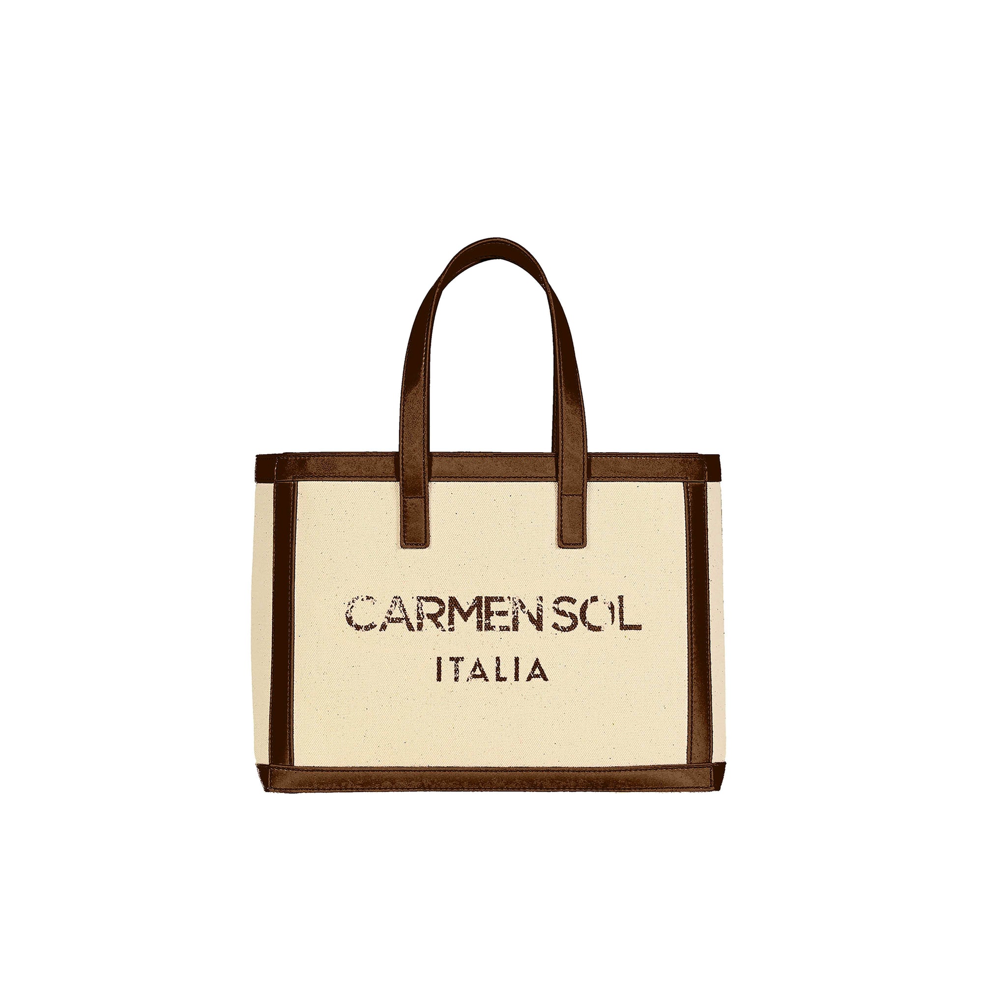 Mini canvas beach purse in color brown for the kids from Carmen Sol