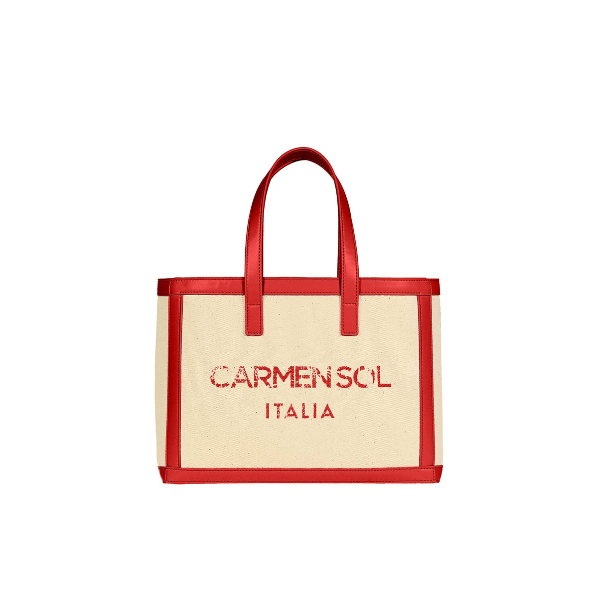 Carmen Sol red canvas beach purse for the kids