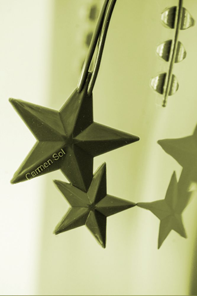 Olive green Stella double star jelly purse charms on sale from Carmen Sol