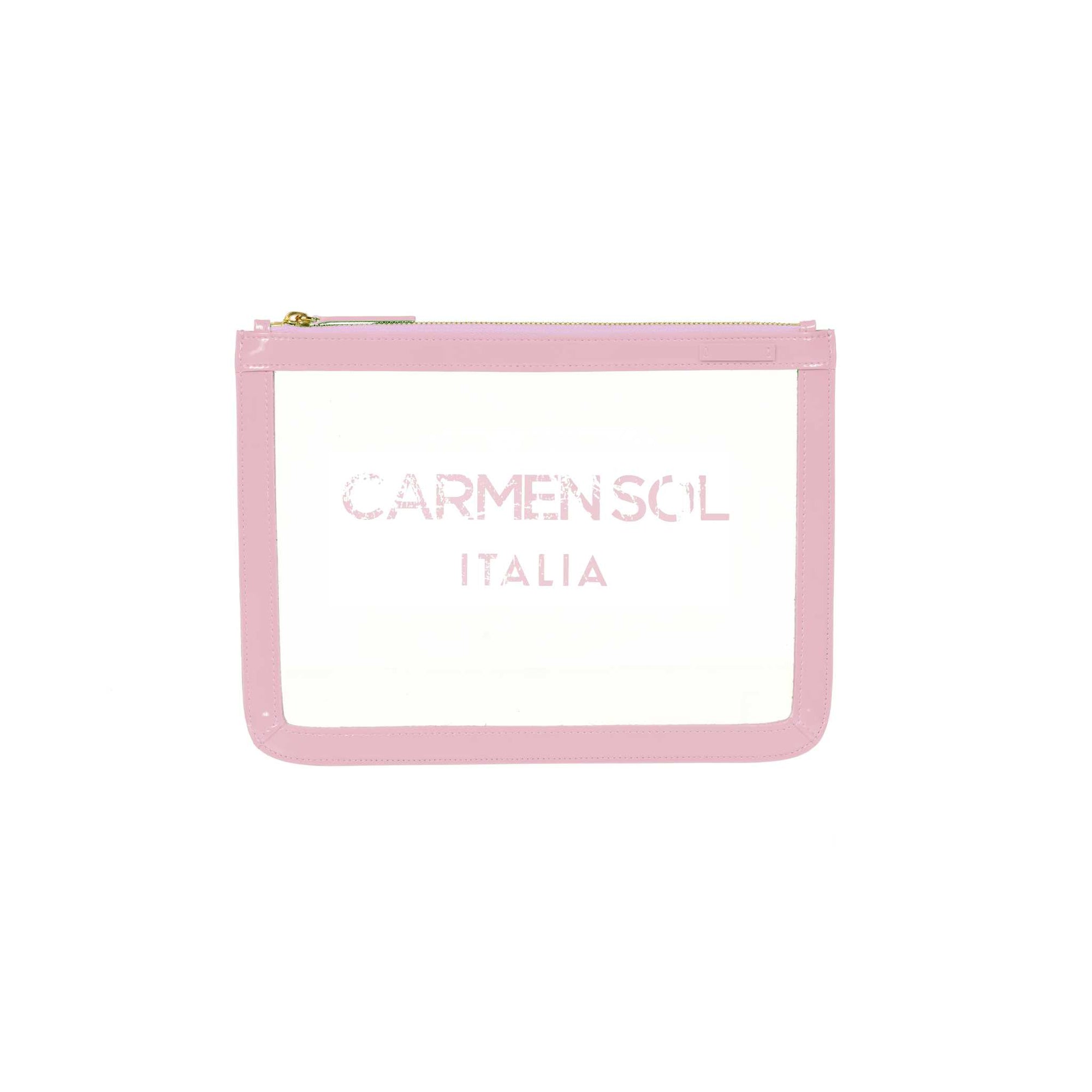 Baby pink clear Italian Purse from Carmen Sol