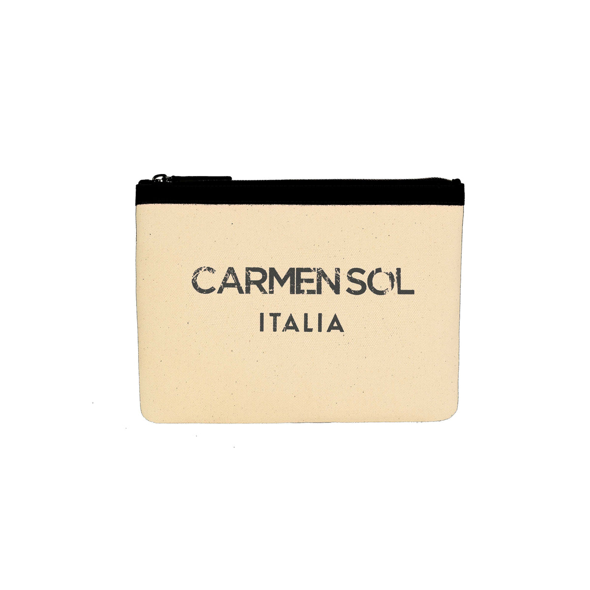 Black canvas purse which is made in Italy from Carmen Sol