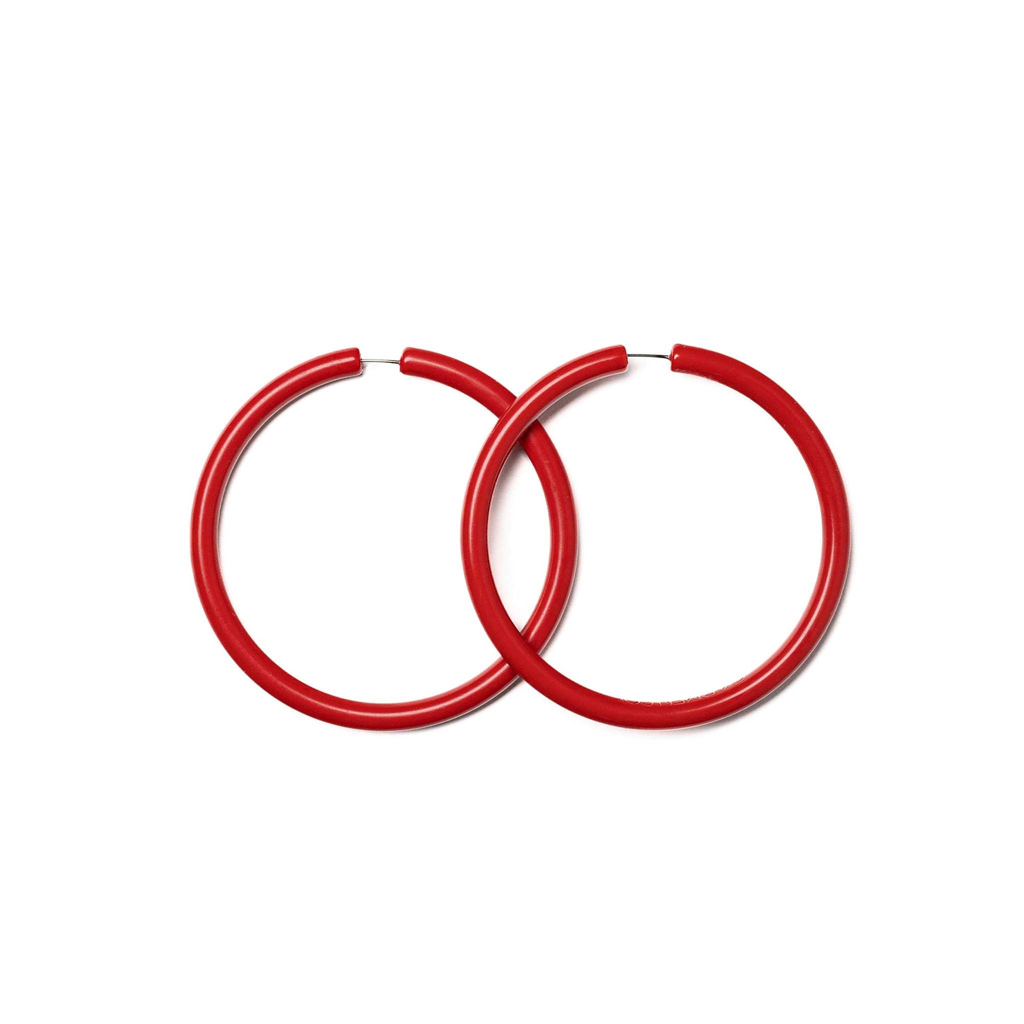 Red hoop earrings for women - Add a touch of class with Carmen Sol hoop earrings